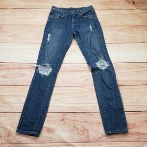 Carmar Jeans Womens 25 Blue‎ Distressed Skinny Stretch Ripped Style B22 2220
